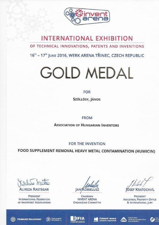 Humicin - Nemzetközi elismerés